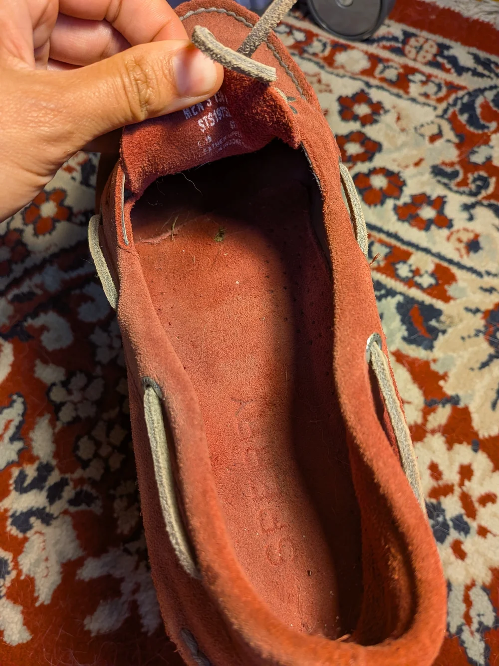 Sperry Top-siders Red Suede Boat Shoes